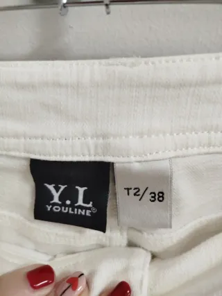 Pantalón recto blanco