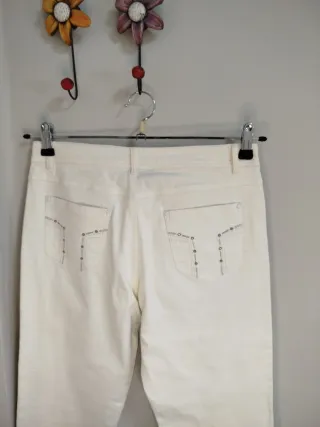 Pantalón recto blanco