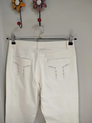 Pantalón recto blanco