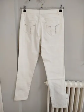 Pantalón recto blanco