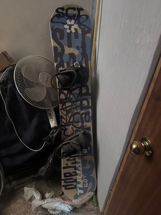 Tabla Snowboard con Fijaciones