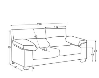 OPORTUNIDAD! Sofá Banak Modelo Shambala 3 plazas.