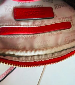 Bolso Michael Kors Piel Rojo Dorado
