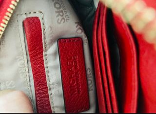 Bolso Michael Kors Piel Rojo Dorado