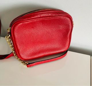 Bolso Michael Kors Piel Rojo Dorado