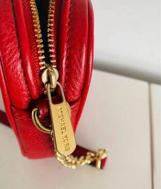 Bolso Michael Kors Piel Rojo Dorado