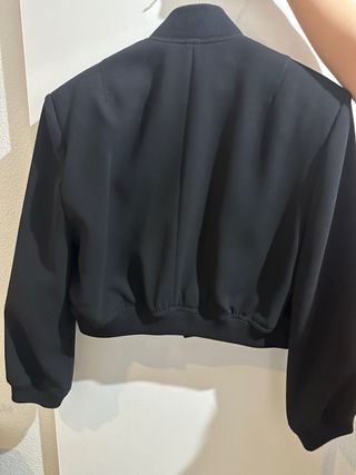Chaqueta Bomber Zara Negra Talla S
