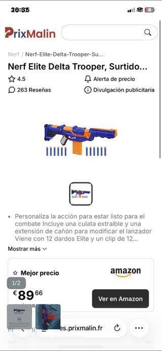 Nerf Delta Trooper + 150 dardos y diana