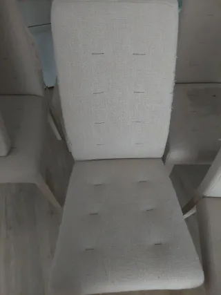 6 sillas comedor color beige