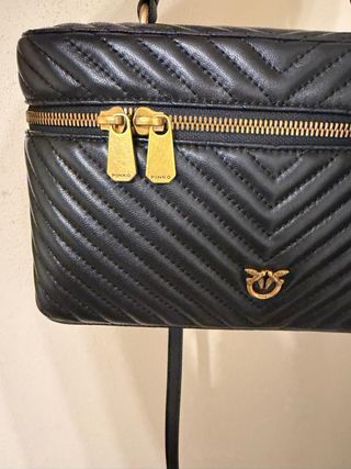 Borsa Pinko Vanity Chevron Nera