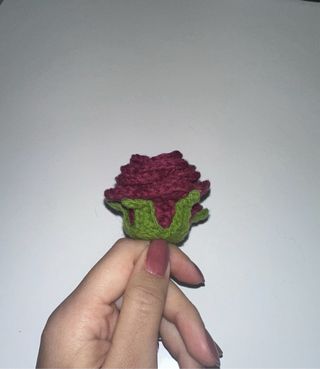 Llavero Rosa Crochet