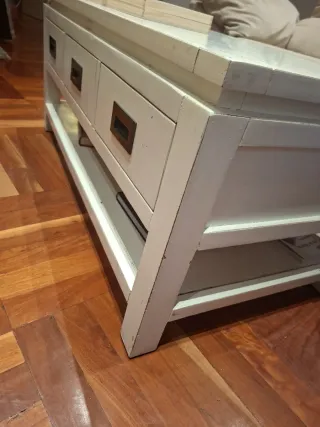 Mesa de centro salón blanca de Banak