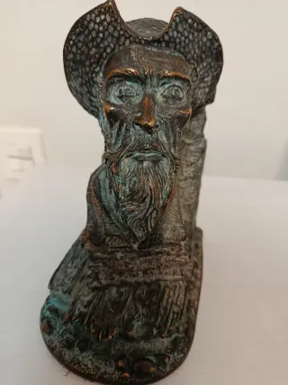 Sujetalibros Quijote y Sancho Bronce
