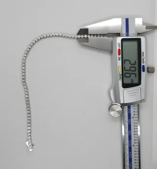 Pulsera Riviere Plata 925 Piedras Blancas