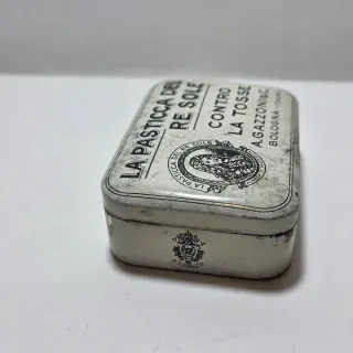 Vecchia scatola di latta La Pasticca del Re Sole
