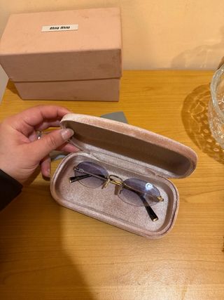 Occhiali da sole Miu Miu oro e blue