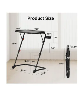 Mesa plegable ajustable para TV color Pink o rosa