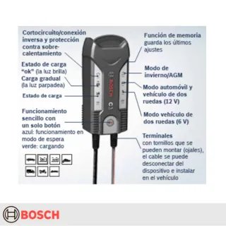 Cargador Batería Bosch C3 12V/6V