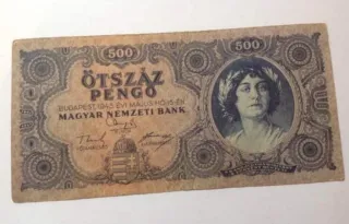 Billete Hungría 500 Pengo 1945