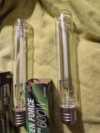 Bombillas sodio HPS 600W Cultivo Indoor. 1 cultivo