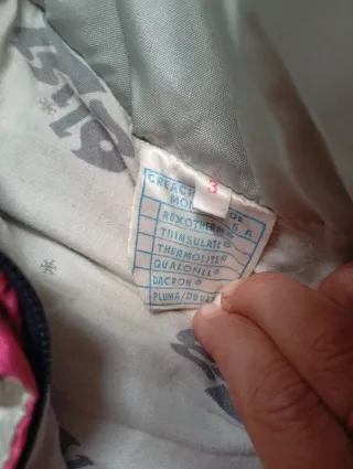 Plumífero Nieve Fucsia y Gris Unisex Talla 3