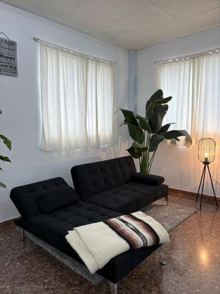Sofá Cama Chaise Longue Negro