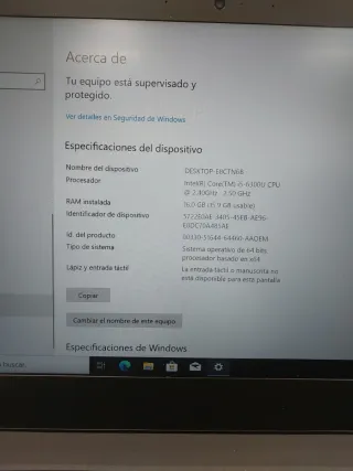 Portátil Lenovo T470 i5 -16GB RAM