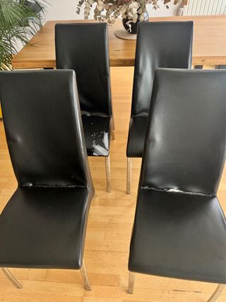 Pack 4 Sillas Comedor + Fundas Terciopelo