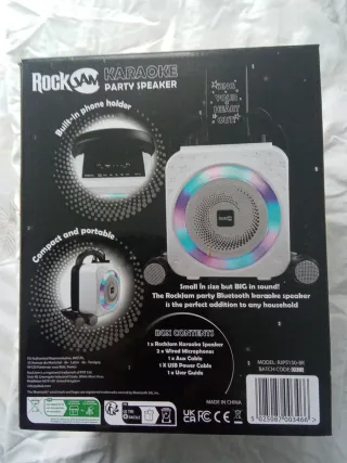 Rock Jam Karaoke Party Speaker con Micrófonos