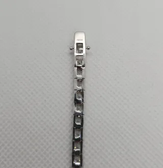 Pulsera Riviere Plata 925 con Piedras Blancas