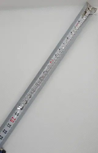 Pulsera Riviere Plata 925 con Piedras Blancas