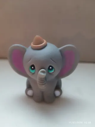 Set 4 Elefantini Vintage Gomma Giocattoli