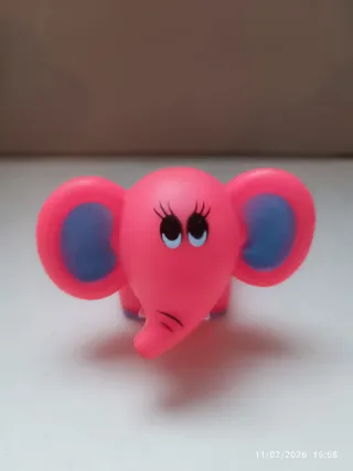 Set 4 Elefantini Vintage Gomma Giocattoli