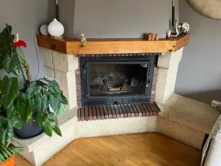 Chimenea de leña completa
