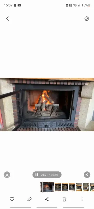 Chimenea de leña completa