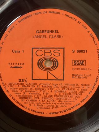 Art Garfunkel Angel Clare LP