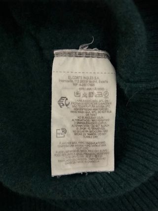 Jersey Dustin 100% lana cordero verde  Talla 4 (S)