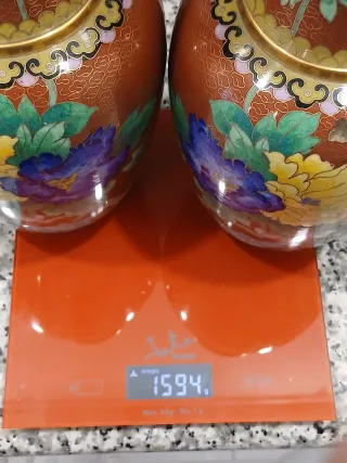 Coppia di vasi cinesi in cloisonné del XIX secolo