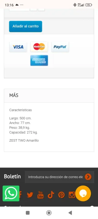 Kayak doble para 2 personas