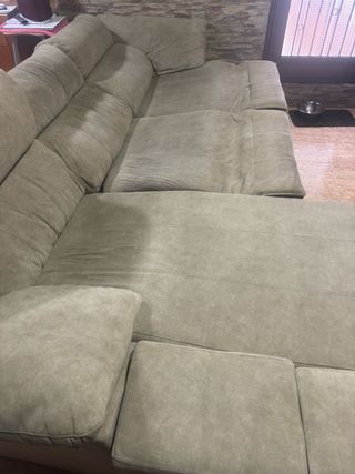 Sofá relax eléctrico tela beige/gris