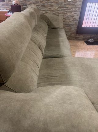 Sofá relax eléctrico tela beige/gris