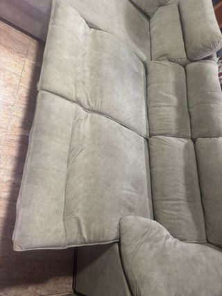 Sofá relax eléctrico tela beige/gris