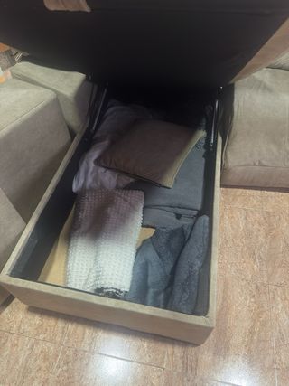 Sofá relax eléctrico tela beige/gris