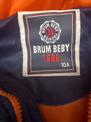 Chaleco acolchado niño azul naranja