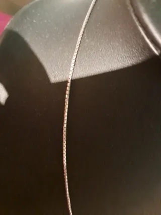 Cadena Veneciana Oro Blanco 18k Zafiros