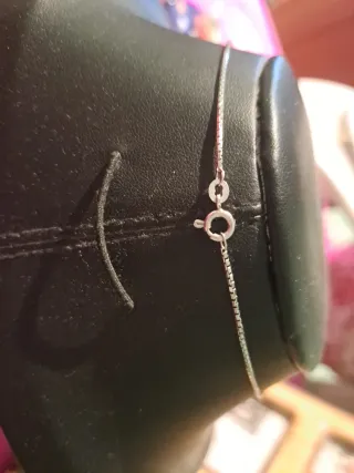 Cadena Veneciana Oro Blanco 18k Zafiros