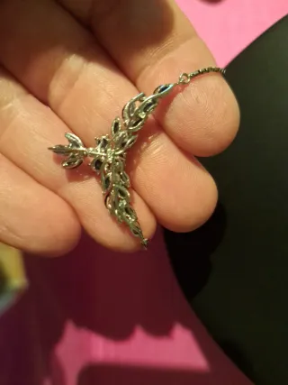 Cadena Veneciana Oro Blanco 18k Zafiros