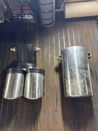 Colas de escape universales cromadas