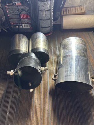 Colas de escape universales cromadas