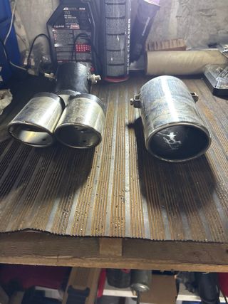 Colas de escape universales cromadas